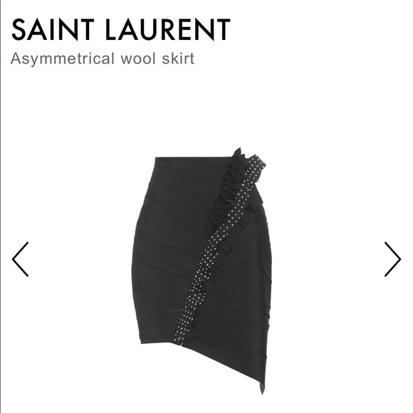 【関税&送料込】Saint Laurent Black Wool Skirt SAINT LAURENT Wool midi skirt | NET-A-PORTER